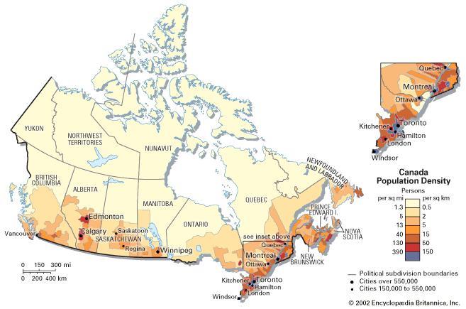 population density canada